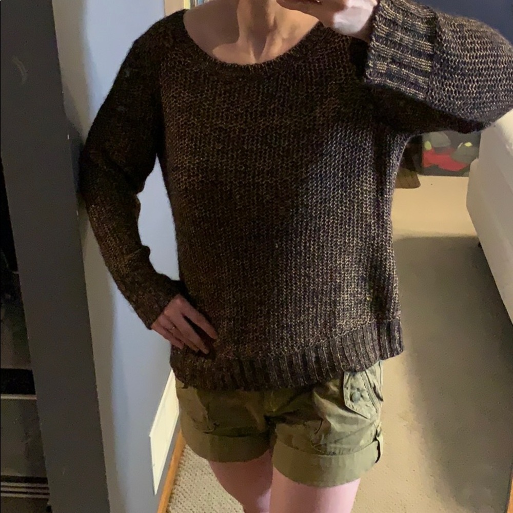Eileen Fisher beautiful gold metallic sweater
